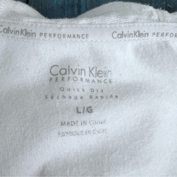 Calvin Klein Performance Lightweight White Zip up Hoody Size Large - Picture 11 of 11